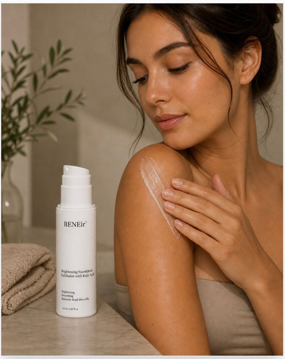 Brightening Face & Body Exfoliator with Kojic Acid
